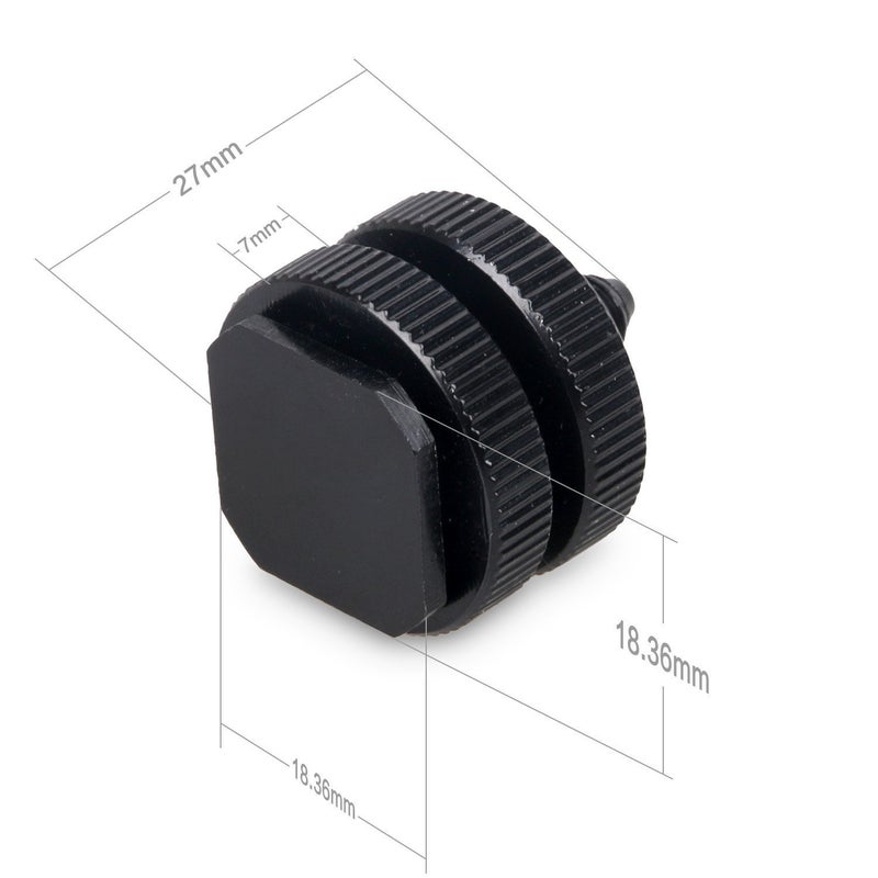 SLOW DOLPHIN 1/4 Inch Hot Shoe Mount Adapter Tripod Screw for DSLR Camera Rig(2 Packs) - Image 1